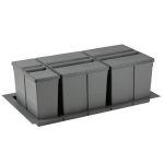 9XL Система хранения в базу 900, H.277мм (ведра: 1х11л,1х26л,1х26л с разделителем), отделка орион с