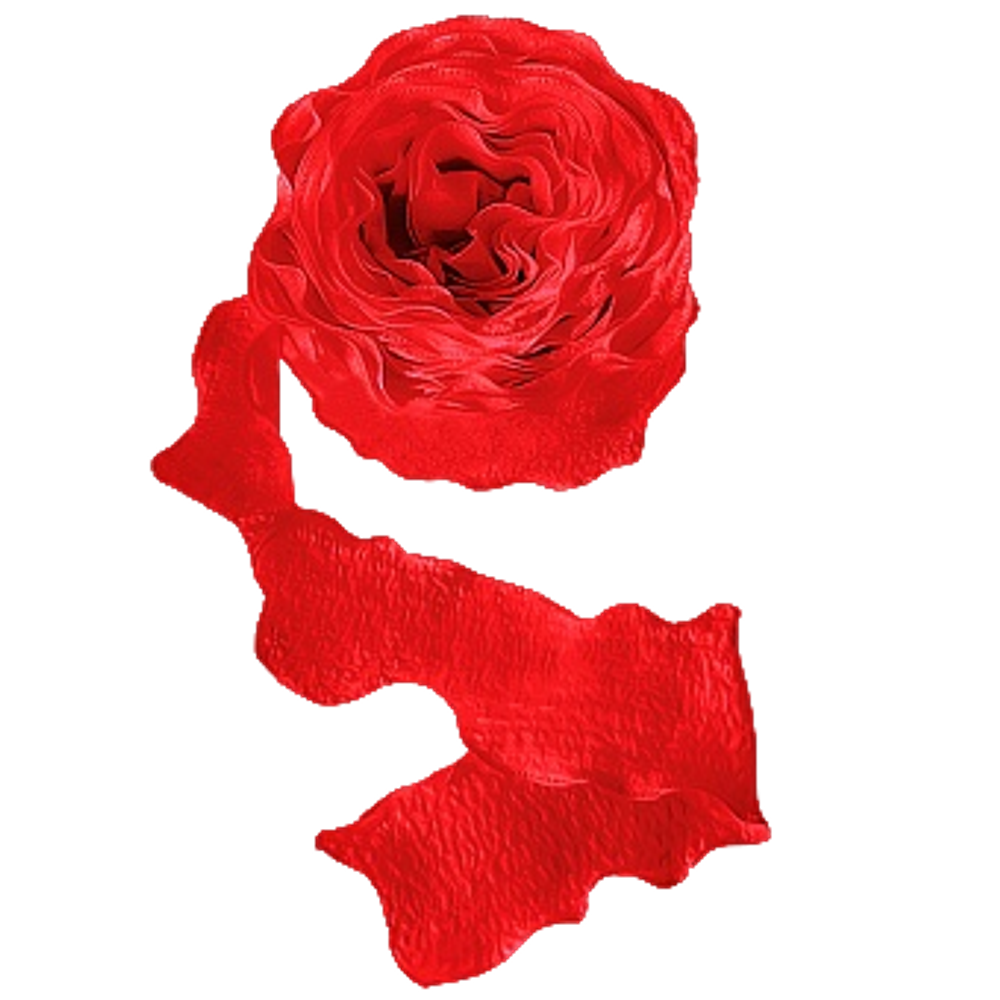 Лента тканевая (4 см*9,14 м) Нежная волна Красный