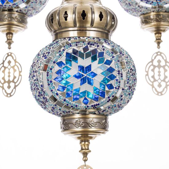 CL419166 Каир Мозаика Синяя Люстра