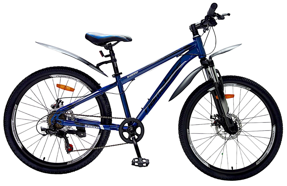 Велосипед 24" Nameless S4300D, синий/черный, 13"
