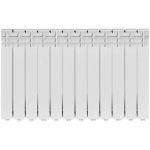 Радиатор алюминиевый ROMMER Optima 500 - 12 секций (подключение боковое, цвет белый)