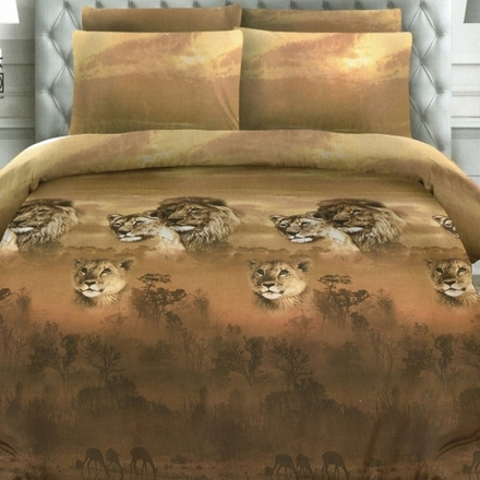 Комплект постельного белья "П37. КОРОЛЬ ЛЕВ", перкаль, 100% хлопок.