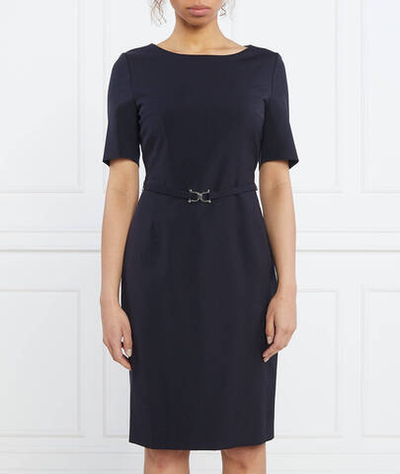 хлопковое платье daleah BOSS BLACK - темно-синий(50490041)