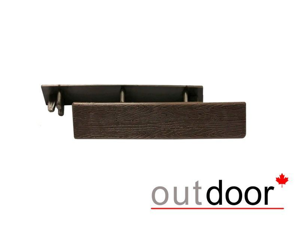 Заглушка торцевая пластиковая Outdoor для доски 115*22 мм мореный дуб/коричневая