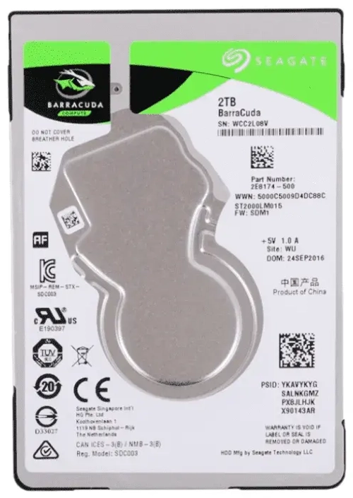 Жёсткий диск HDD 2 Tb SATA 6Gb/s Seagate Barracuda Compute ST2000LM015 2.5" 5400rpm 128Mb