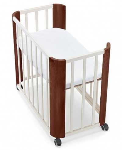 Детская приставная кроватка Nuovita Accanto Ferrara Vaniglia, Noce scuro/Ваниль, Темный орех