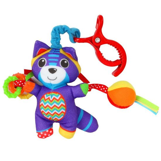 Текстильная игрушка подвеска с погремушками енот на блист. Умка