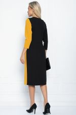 Платье Эванесса (черно-желтое) П12748-35М LT Collection