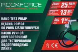 Насос ручной проверочный с манометром и шлангом 1м RockForce RF-HS-HP01