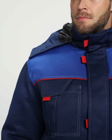 Костюм зимний "Флофт-2" полукомбинезон, (т.синий/василек)