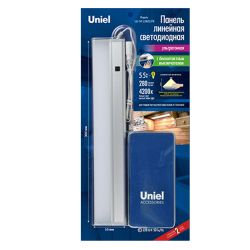 ULI-F41-5.5W-4200K-DIM SENSOR IP20 SILVER Панель линейная светодиодная ультратонкая. с бесконтактным выключателем. 300х53х14мм. 280Lm. Серебристый. ТМ Uniel