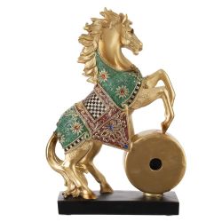 GAEM Фигурка декоративная "Лошадь" с часами (AAx1,н.п.), L22,5 W7 H33 см