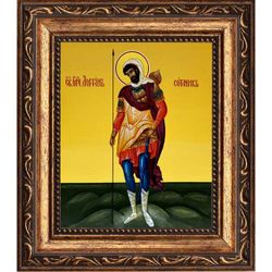 Лонгин Сотник Каппадокийский. Икона на холсте.