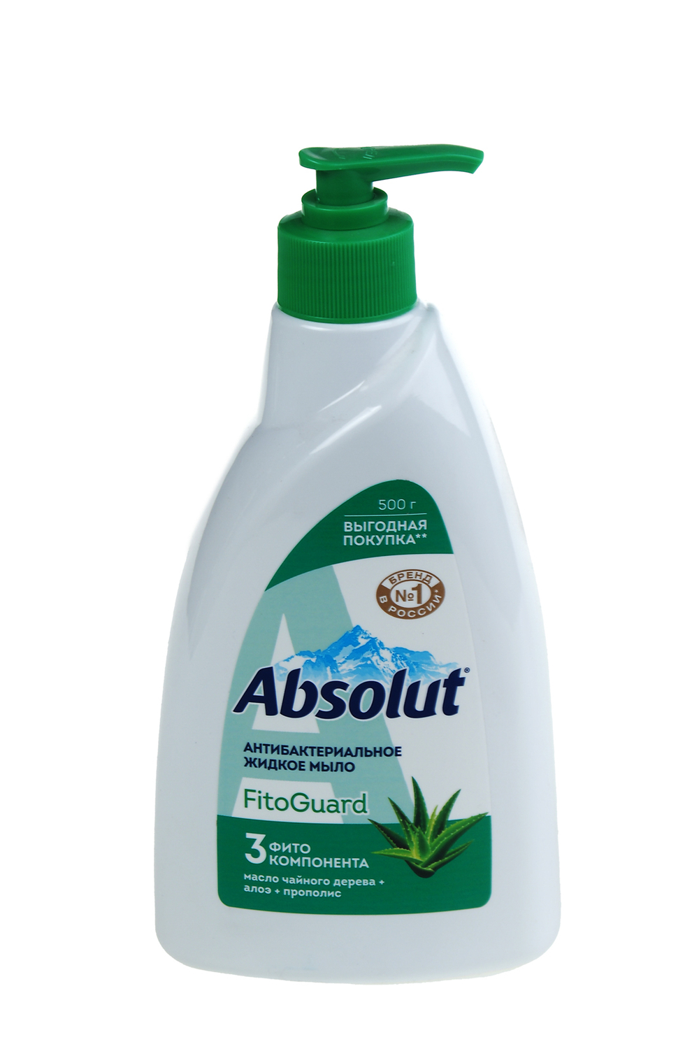 Мыло жидкое Абсолют антибактериальное с ароматом Алоэ пластиковый флакон 500мл дозатор ABSOLUT