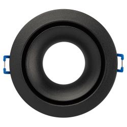 Встраиваемый светильник алюминиевый ЭРА KL100 BK MR16 GU5.3 черный | Алюминиевые встраиваемые светильники