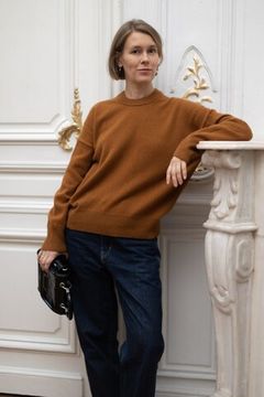 Джемпер Л.Т., 100% шерсть ягнёнка, цвет орех.