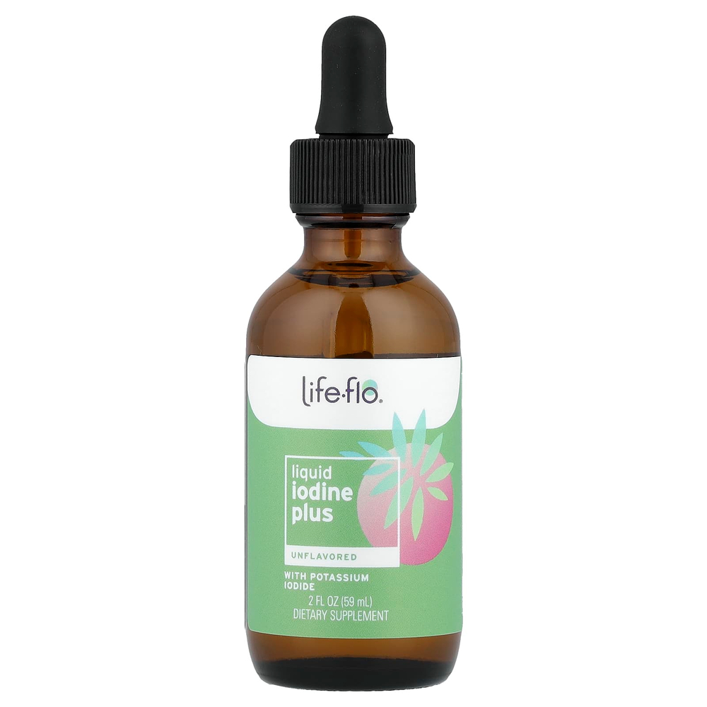Life-flo, жидкий йод плюс, с йодидом калия и йодом, с нейтральным вкусом, 59 мл