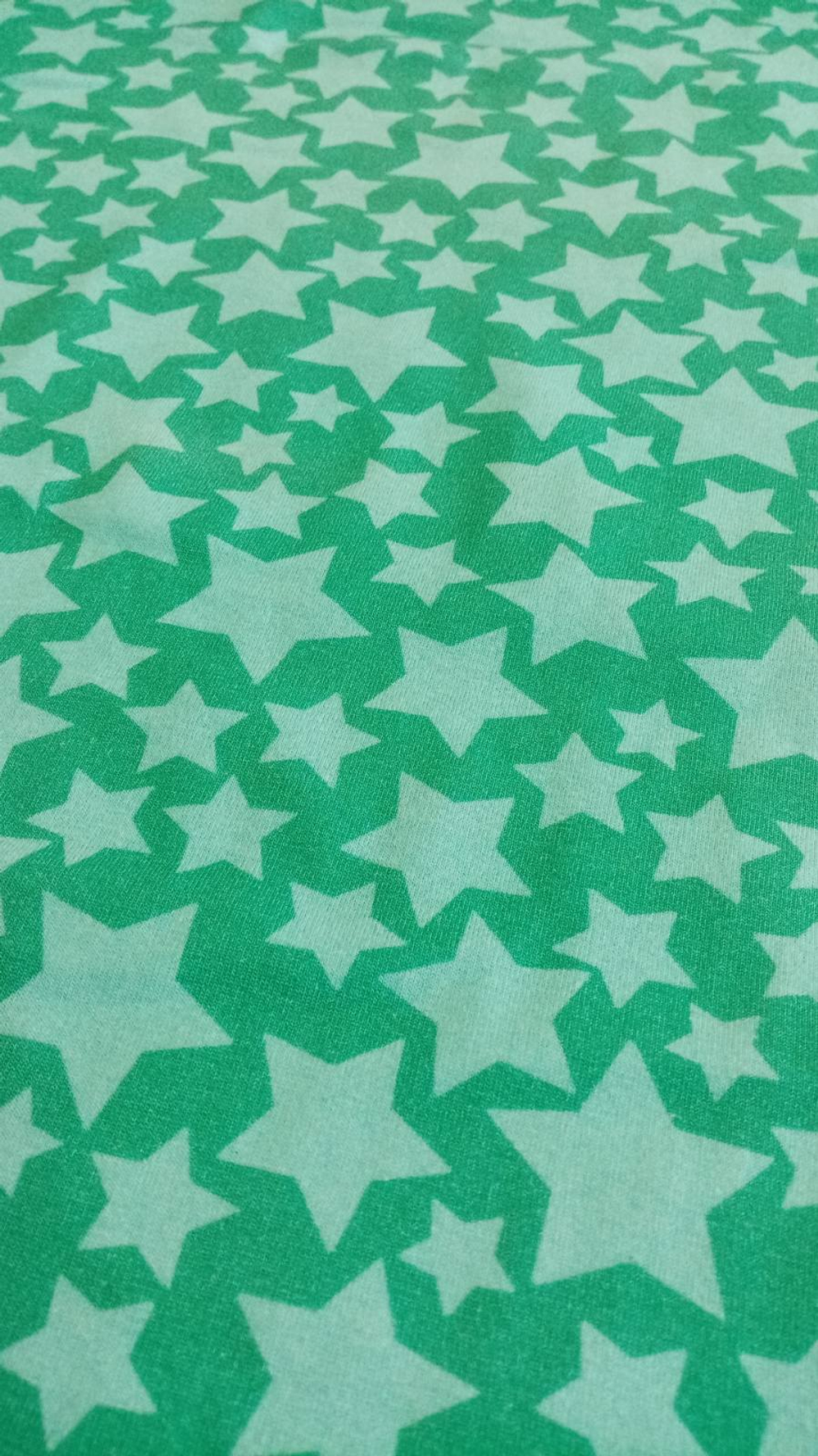 Кулир (принт). Звезды на зеленом, 0,62м