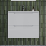 Тумба подвесная под раковину Sancos Norma 2.0, белый глянец 590х450х500