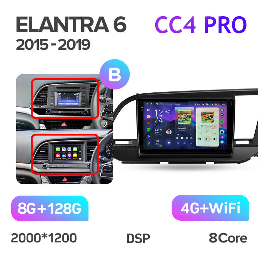 Teyes CC4 Pro 9" для Hyundai Elantra 6 2015-2019 (прав)