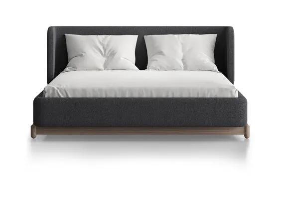 Кровать Basic спальное место 140*200 см (серый, букле)