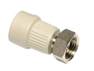 Переход Ekoplastik Wavin 20х1/2" с накидной гайкой «плоское уплотнение c прокладкой»