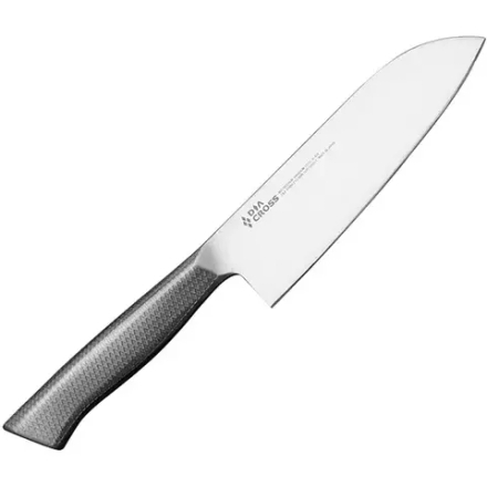 Нож поварской «Диакросс» сантоку сталь нерж. ,H=20,L=260/140,B=25мм металлич