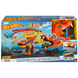 Hot Wheels - Крутящаяся пицца Спиральный автотрек Атака Кобры + машинка HTN81 / артикул   HTN81  / GTIN 194735195121