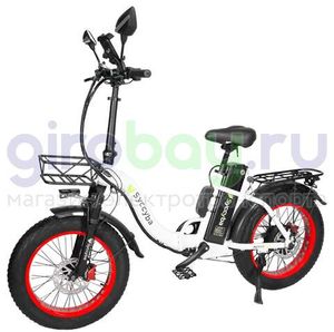 Электровелосипед Syccyba F11 Pro (48V/20Ah) - Белый с красными ободами фото №1