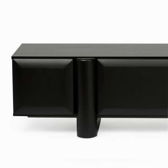 ТВ-Тумба Kode 160х40 см, черный, дуб, меламин