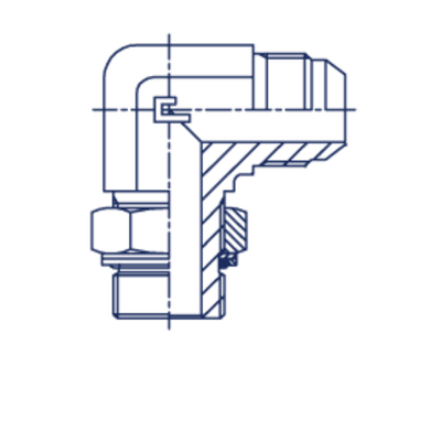 Штуцер FRG90 JIC 1/2 - BSP 3/8