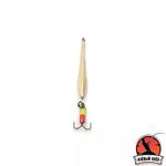 Блесна вертикальная "ЯМАН" Маропедка с тройником, размер 30 мм, вес 1,7 г, цвет никель/латунь