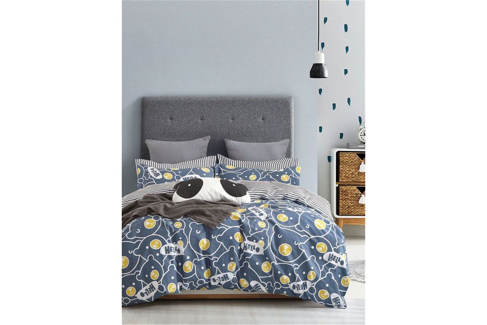 Постельное белье GoodNight Сатин Делюкс 906 с компаньоном 1,5 сп. (с нав. 50х70)