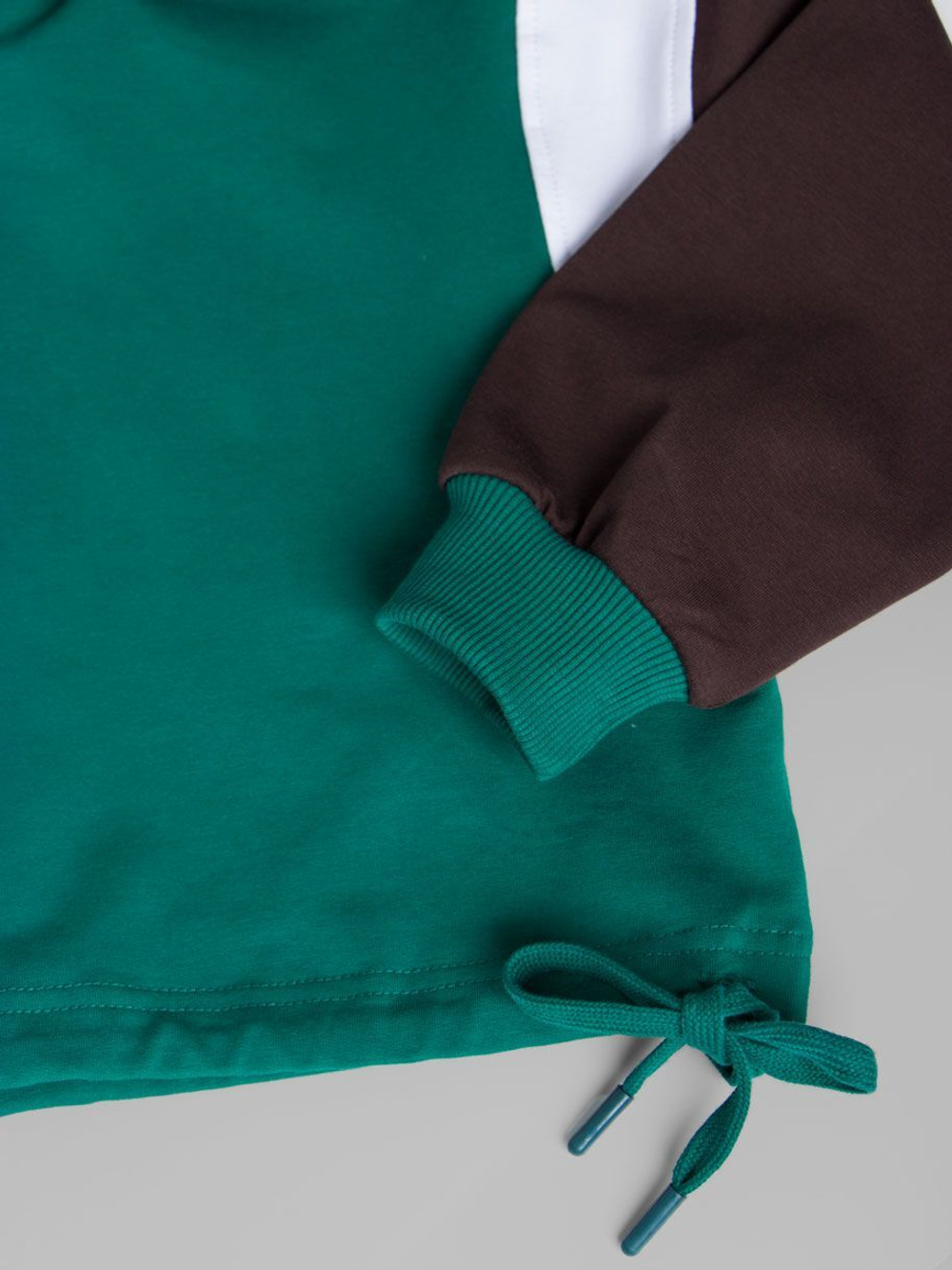 Худи + футболка + леггинсы/Темно-зеленый/LRTT-487/00-0031962/134