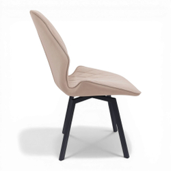 Стул поворотный "Раф 360" (арт. 342П), велюр Бренди В03 бежевый, ножки черные.