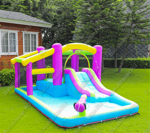 Детский батут для дачи "Водная пушка" 4*2,85*1,8 м