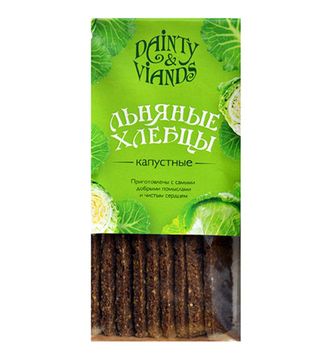 Хлебцы льняные "Капустные", 120г.
