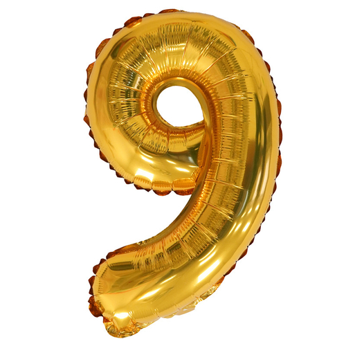 К 14" цифра 9 золото в упак.