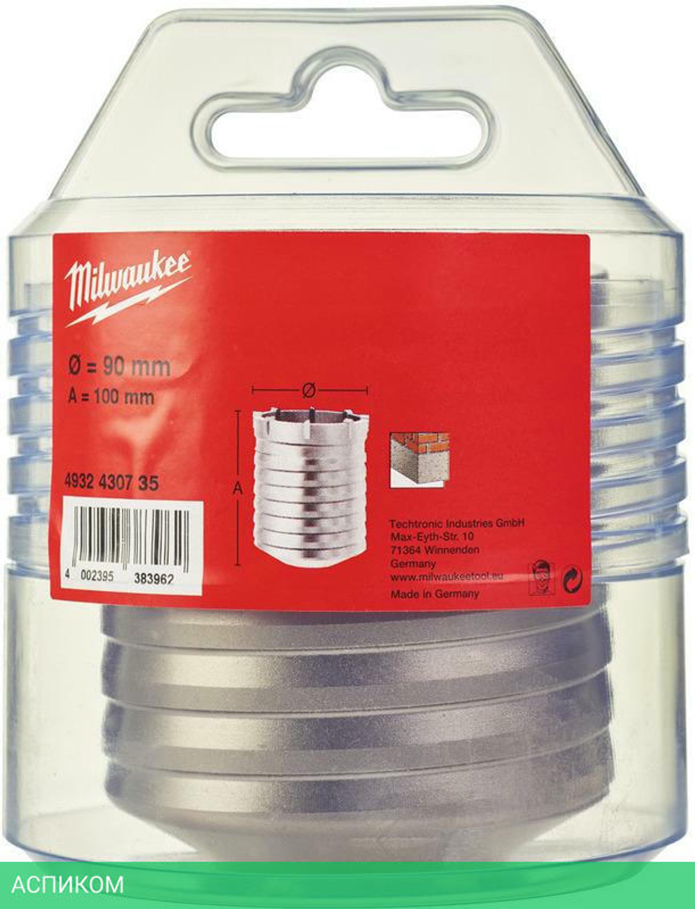 Коронка Milwaukee SDS Max TCT 90x100 (4932430735)
