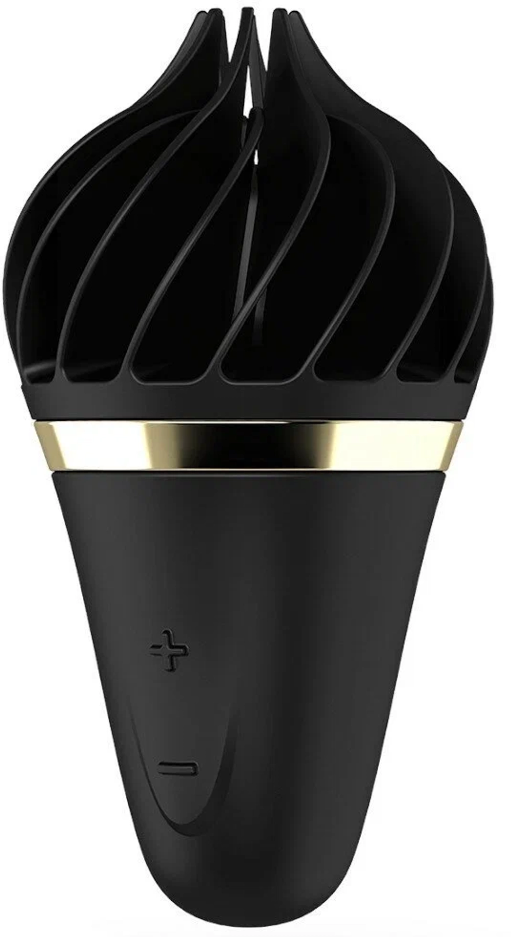 Вибратор с нежными лепестками Sweet Treat чёрный