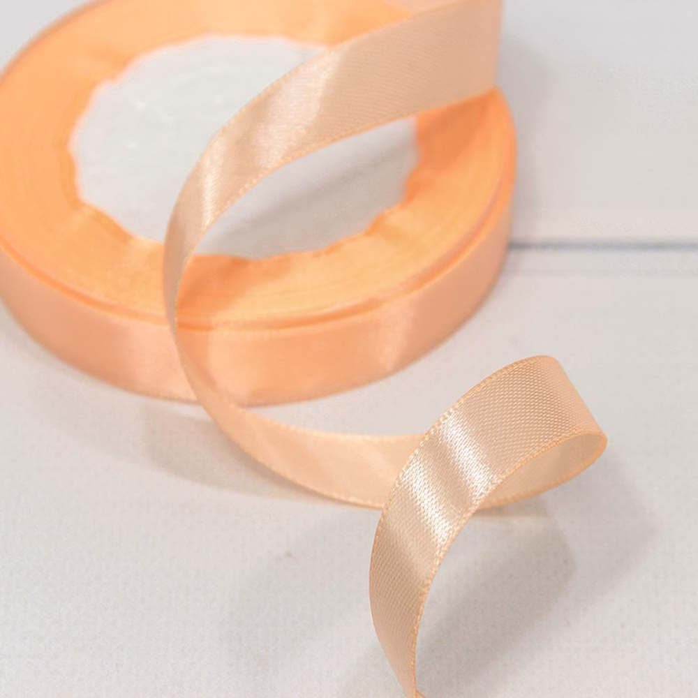 Лента Атласная 1,5см х 28м Сатин (Персиковый)