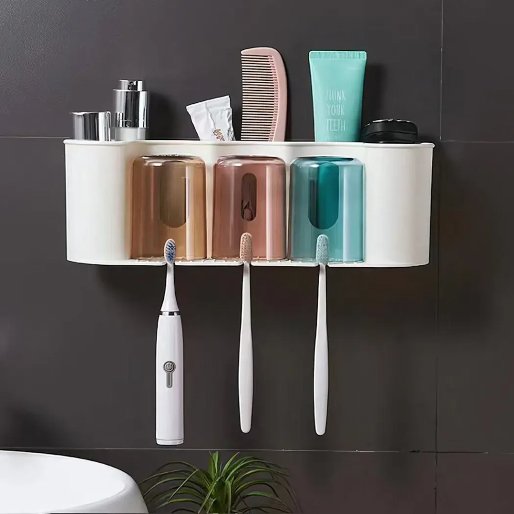 Подставка для умывальных принадлежностей «Универсальная» 3 стакана 6292