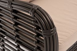 "Ницца" диван из искусственного ротанга трехместный, цвет бронзовый