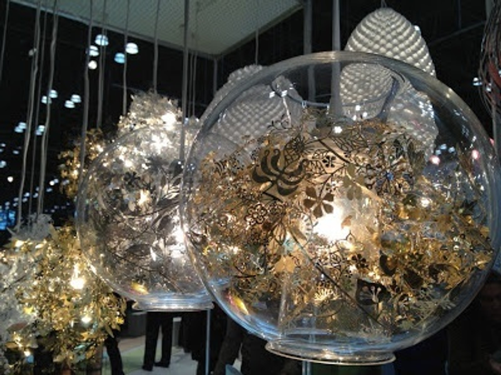 Pendant design lamp Tangle Globe by Artecnica (Gold)