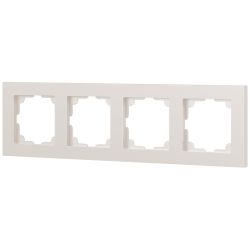 Рамка для розеток и выключателей Intro Accent 6-504-06 на 4 поста, СУ, перламутр