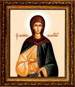 Светлана (Фотина, Фотиния) Палестинская Святая преподобная. Икона на холсте.