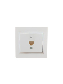 Розетка компьютерная 1-м СП Mira RJ45 бел./бел. LEZARD 701-0202-139