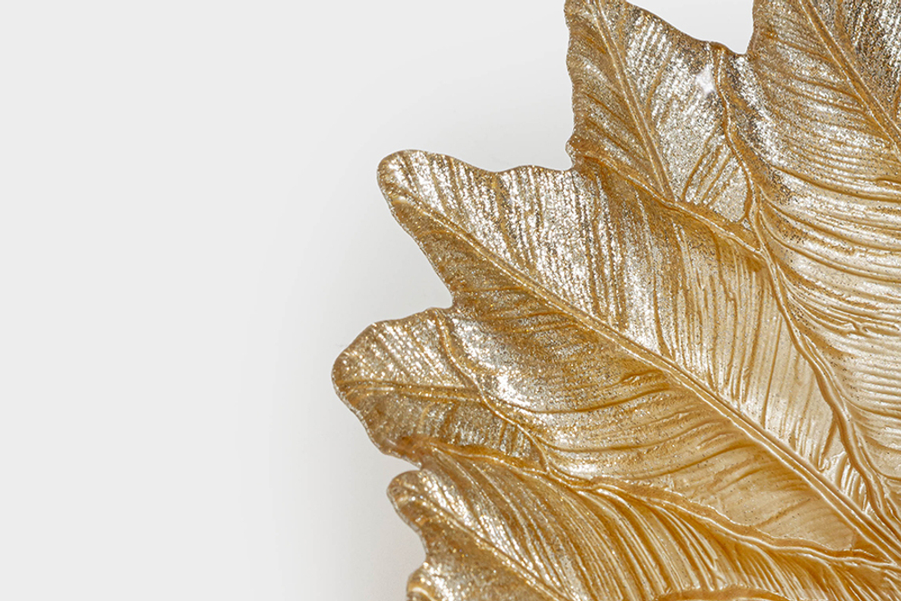 Ваза для фруктов 31х7см Anna Lafarg Autumn forest Листья золотистая