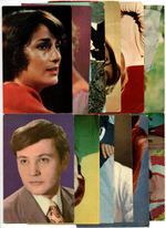 №130 Открытки Артисты и актёры СССР 1970–1980-е г. 25 штук. Цветные, чистые, без повторов