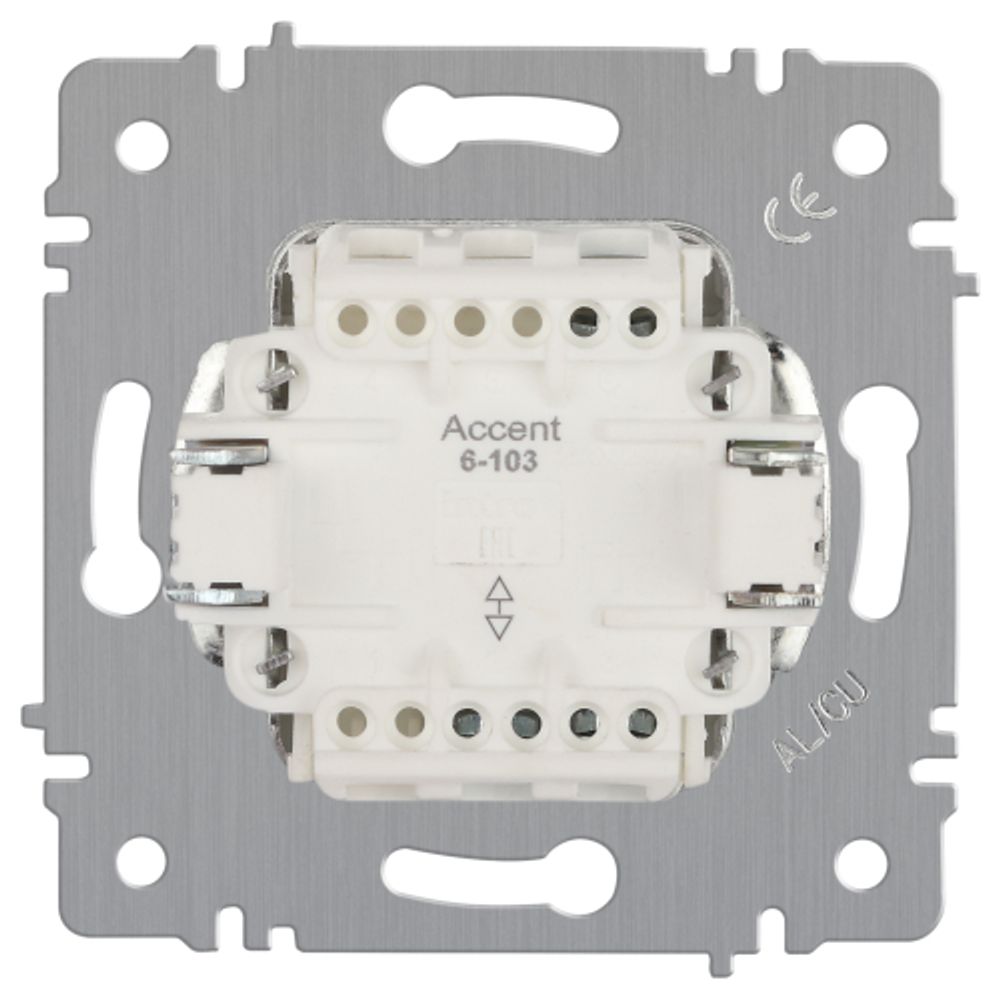 Выключатель Intro Accent 6-101-01 , 10А-250В, IP20, СУ, AL/CU, белый